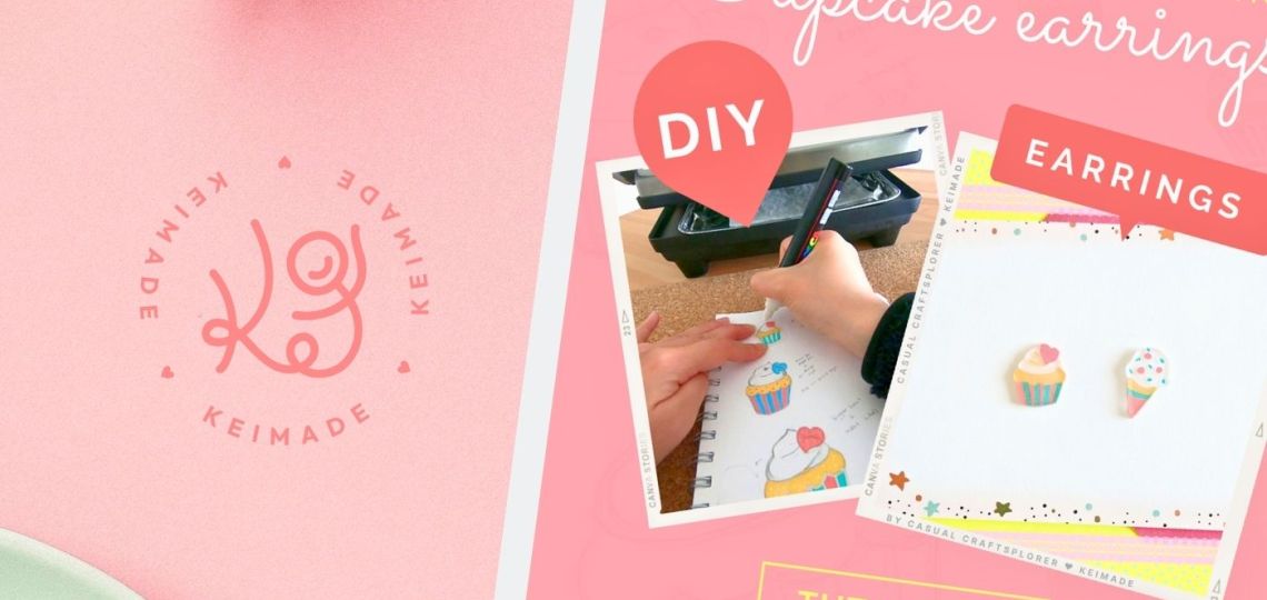 How to make cupcake earrings with shrink plastic tutorial