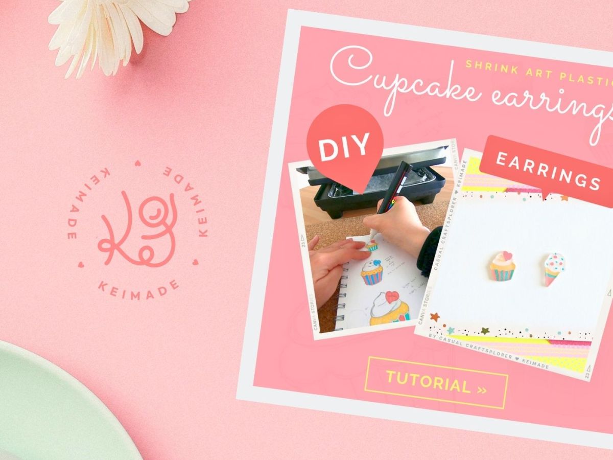 How to make Cupcake & Ice-Cream Earrings with shrink art plastic