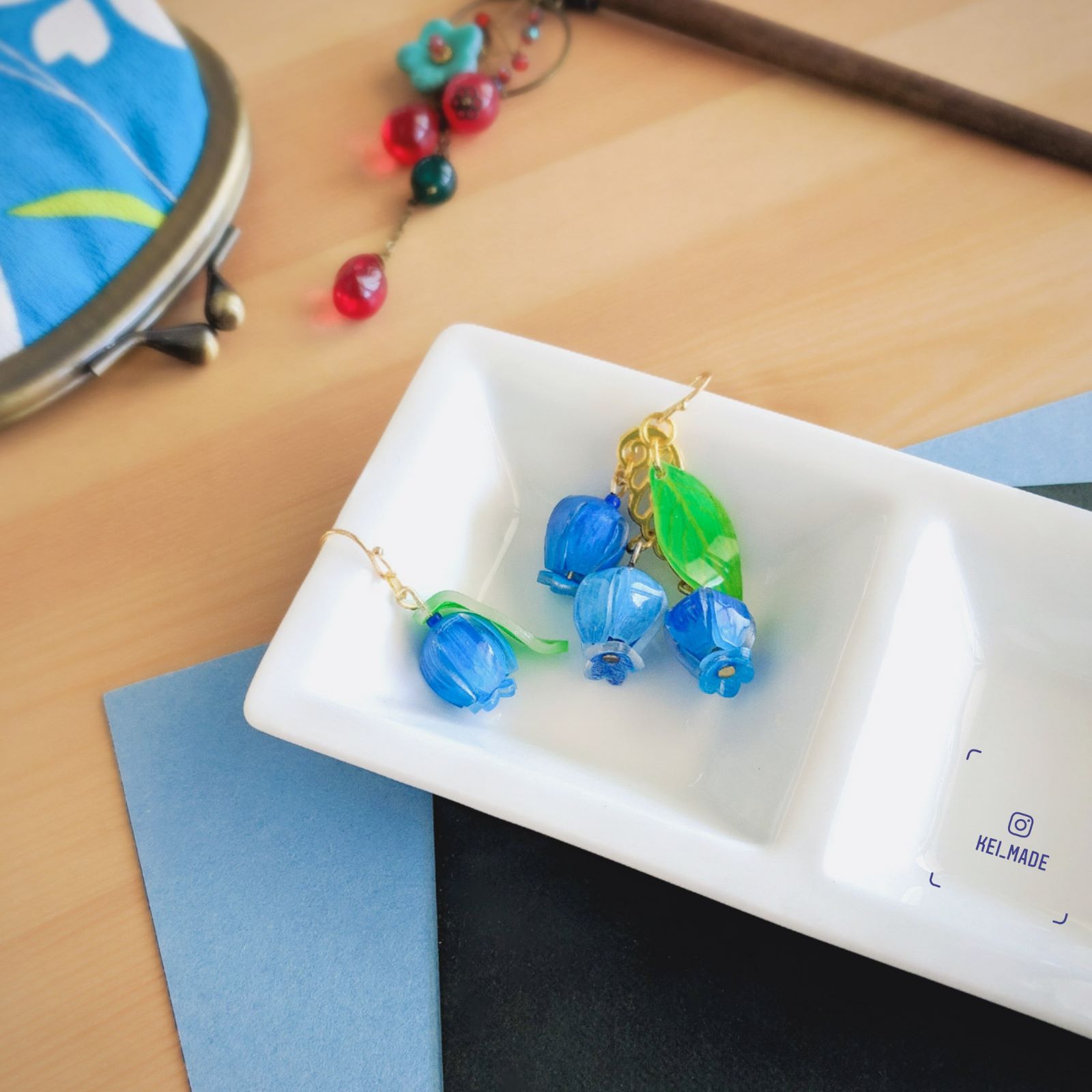 Blueberry earrings by KeiMade