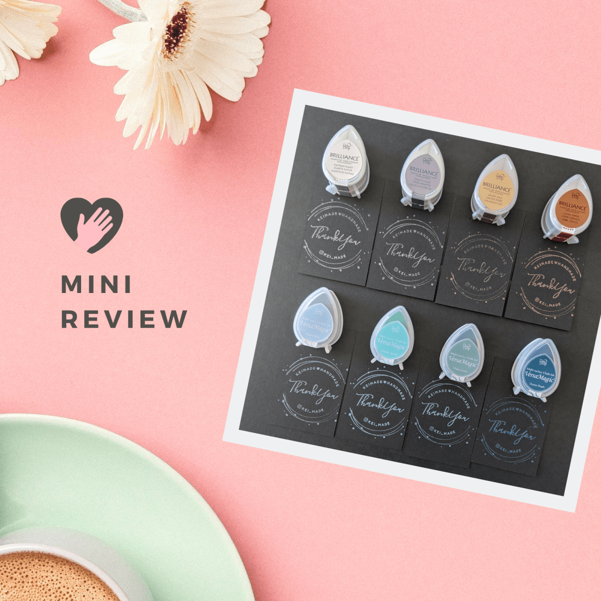 Best ink pad to stamp on black paper? Versa Magic vs Brilliance comparison (Tsukineko)