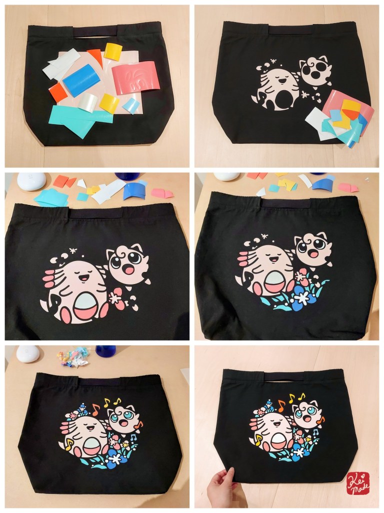 Applying Pokemon Siser Easyweed HTV cut with Cricut Maker 3