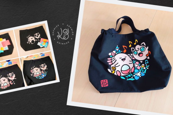 I made a Pokemon tote bag - sewing & cricut htv project