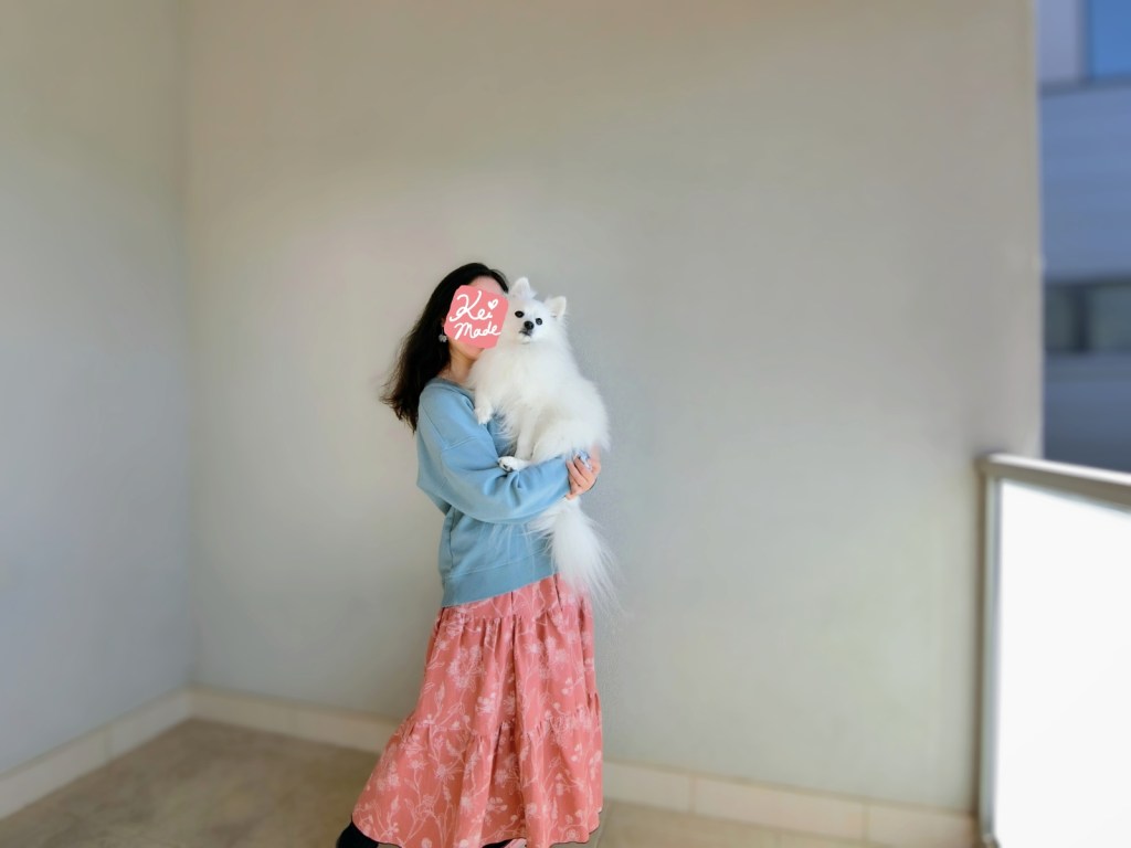 Tiered maxi skirt sewn from a bed sheet by KeiMade