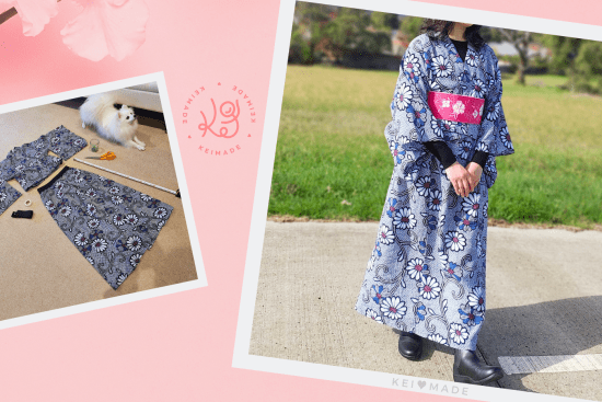 Converting a kimono/yukata to 2 piece nibushiki for easy wearing