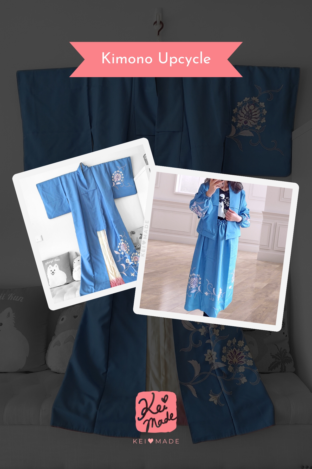 Upcycling a kimono to make a two piece suit