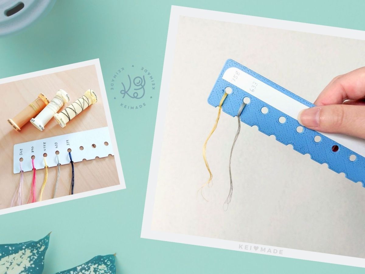 DIY Thread Sample Cards for storing left over threads (free SVG & 3MF)
