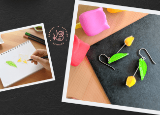 how to make shrink art tulip earrings - keimade cover