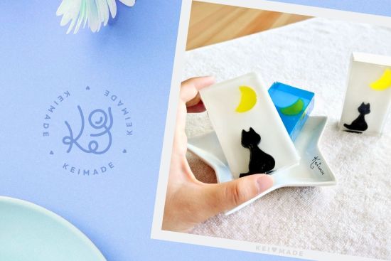 KeiMade cute cat and moon mp soap recipe
