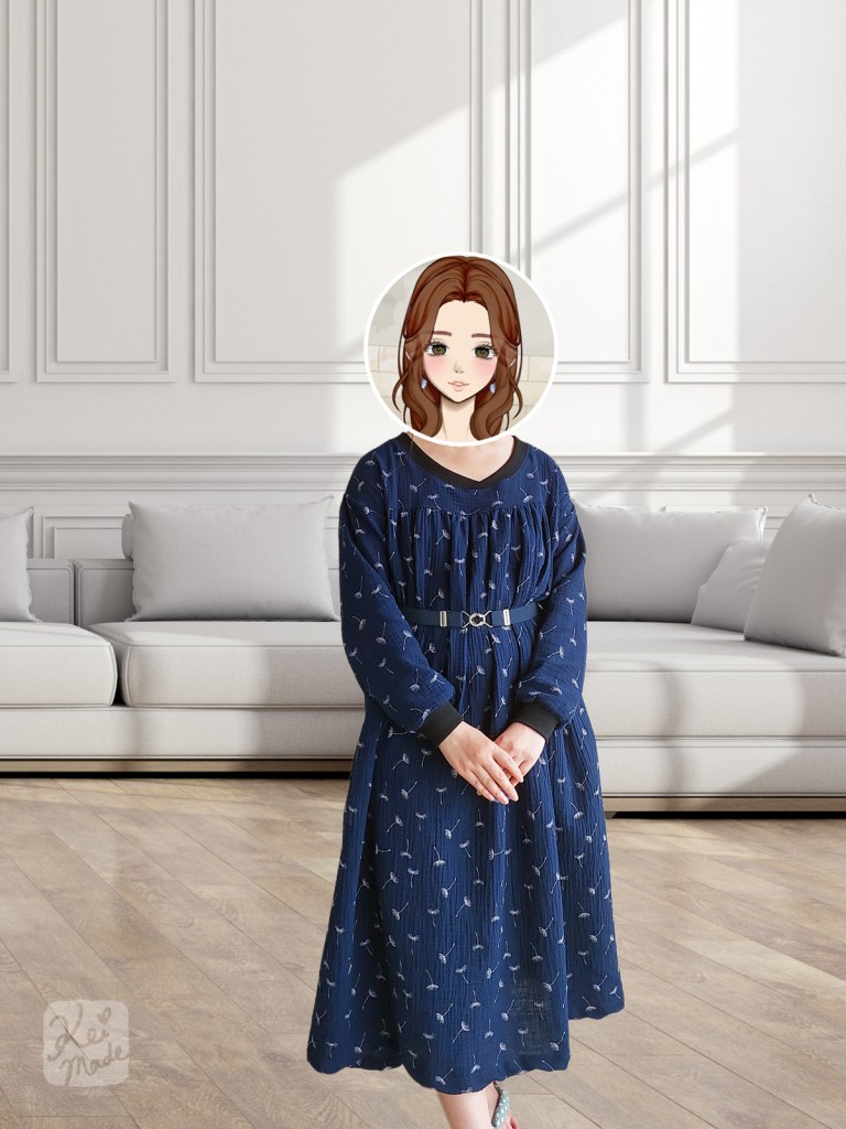 Gathered yoke maxi dress by KeiMade