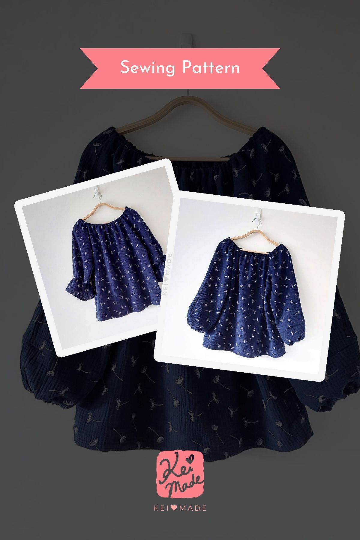 Smock Blouse Pattern & Steps (easy sewing) - KeiMade Blog - Crafts ...