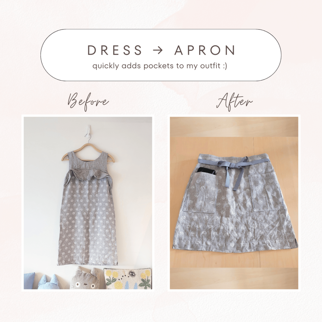 refashion a dress into an apron