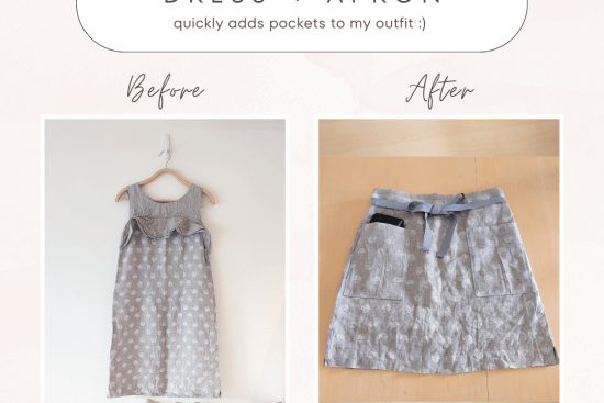 refashion a dress into an apron
