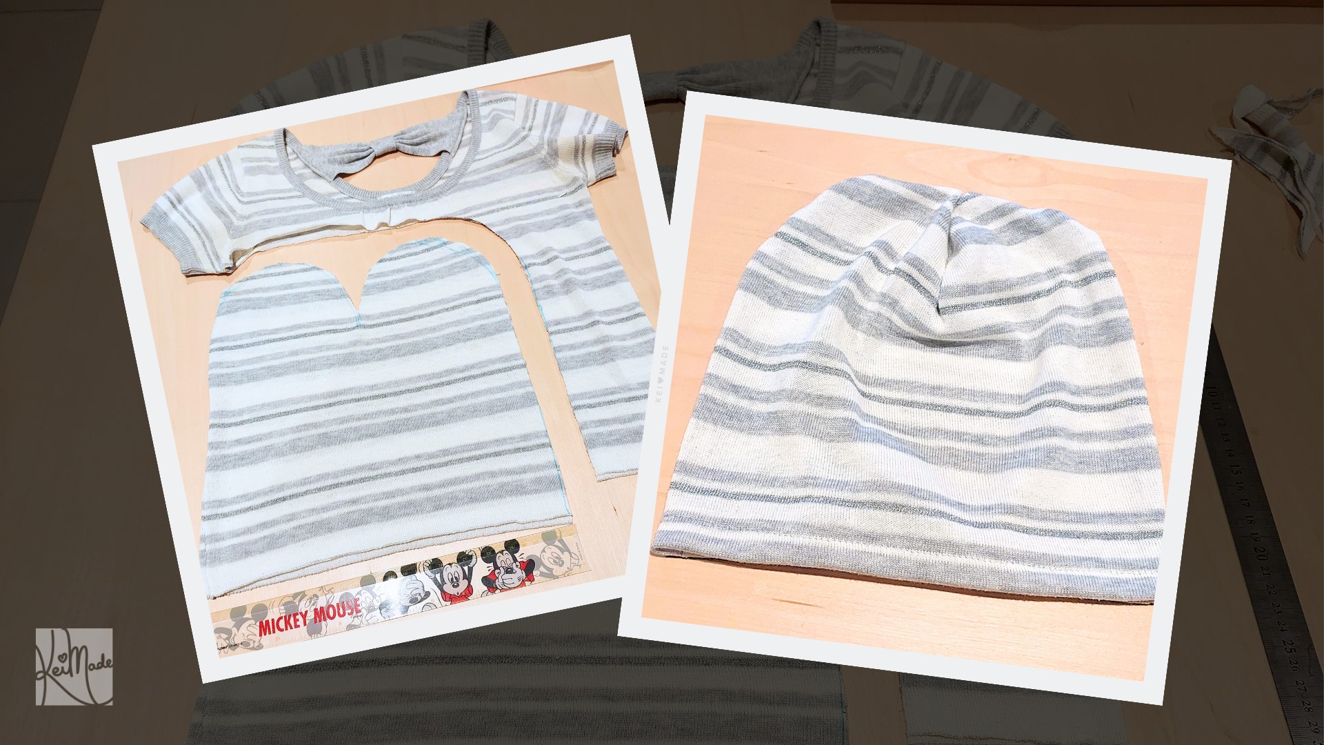 Turning a knit top into a beanie