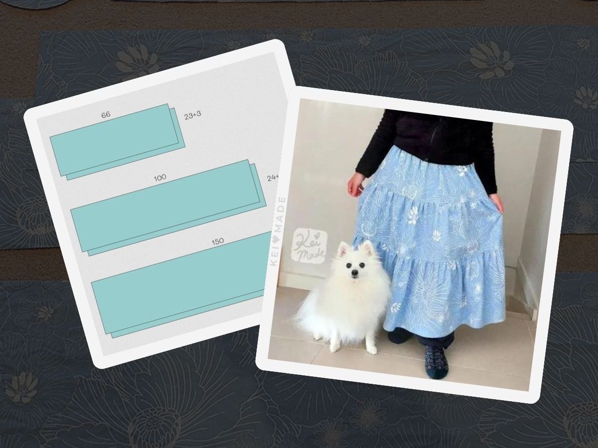 Flannelette Tiered Skirt Pattern v2 (and steps)