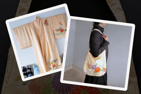 How I upccyled an old kimono into a shoulder bag