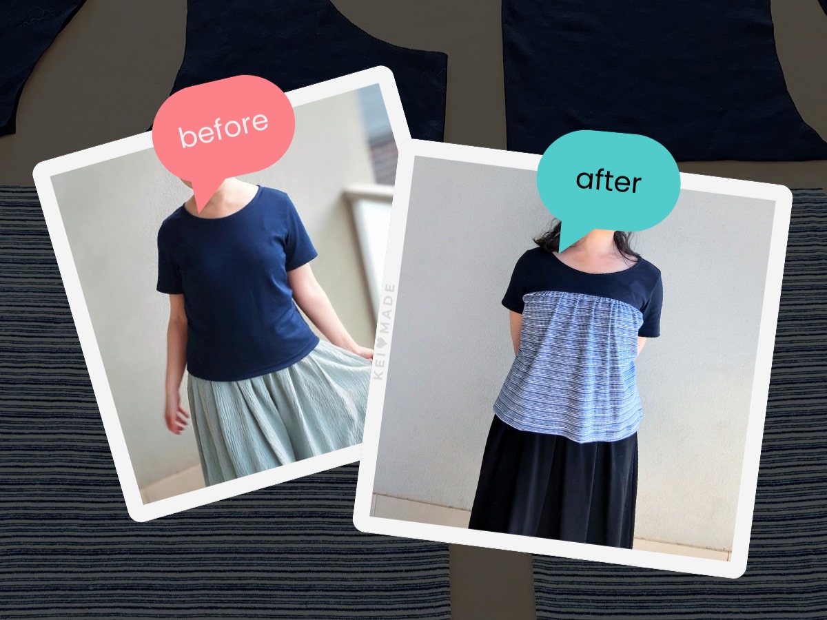 How to convert a tshirt sewing pattern into a ruffle yoke top