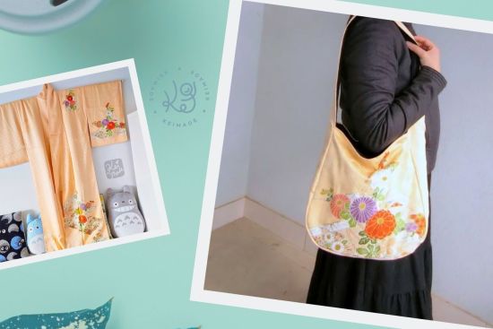 How I upccyled an old kimono into a shoulder bag