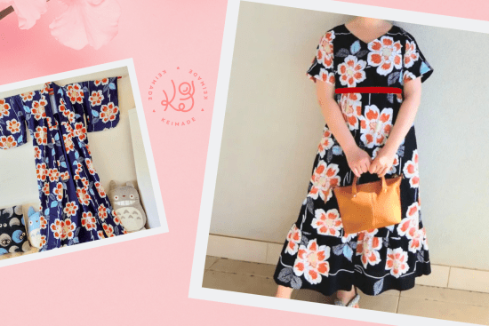 Upcycling a yukata kimono to a summer dress
