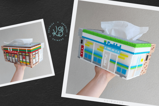 Perler bead pattern for Japanese Konbini tissue box