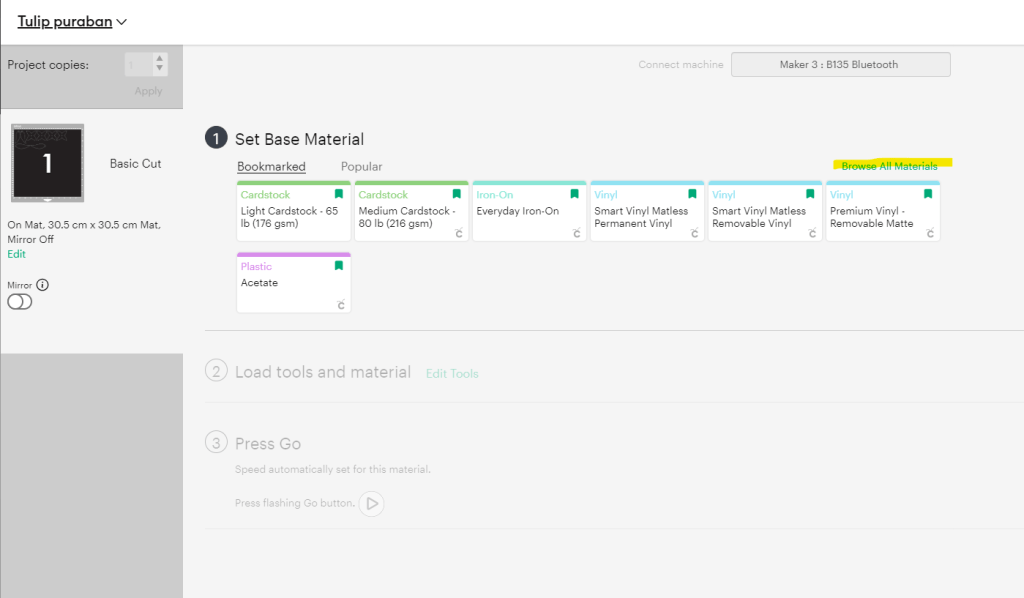 how to add custom material settings in cricut maker 3