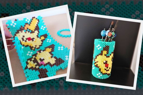 How to make a Cylindrical Cup with Perler Beads facing outwards