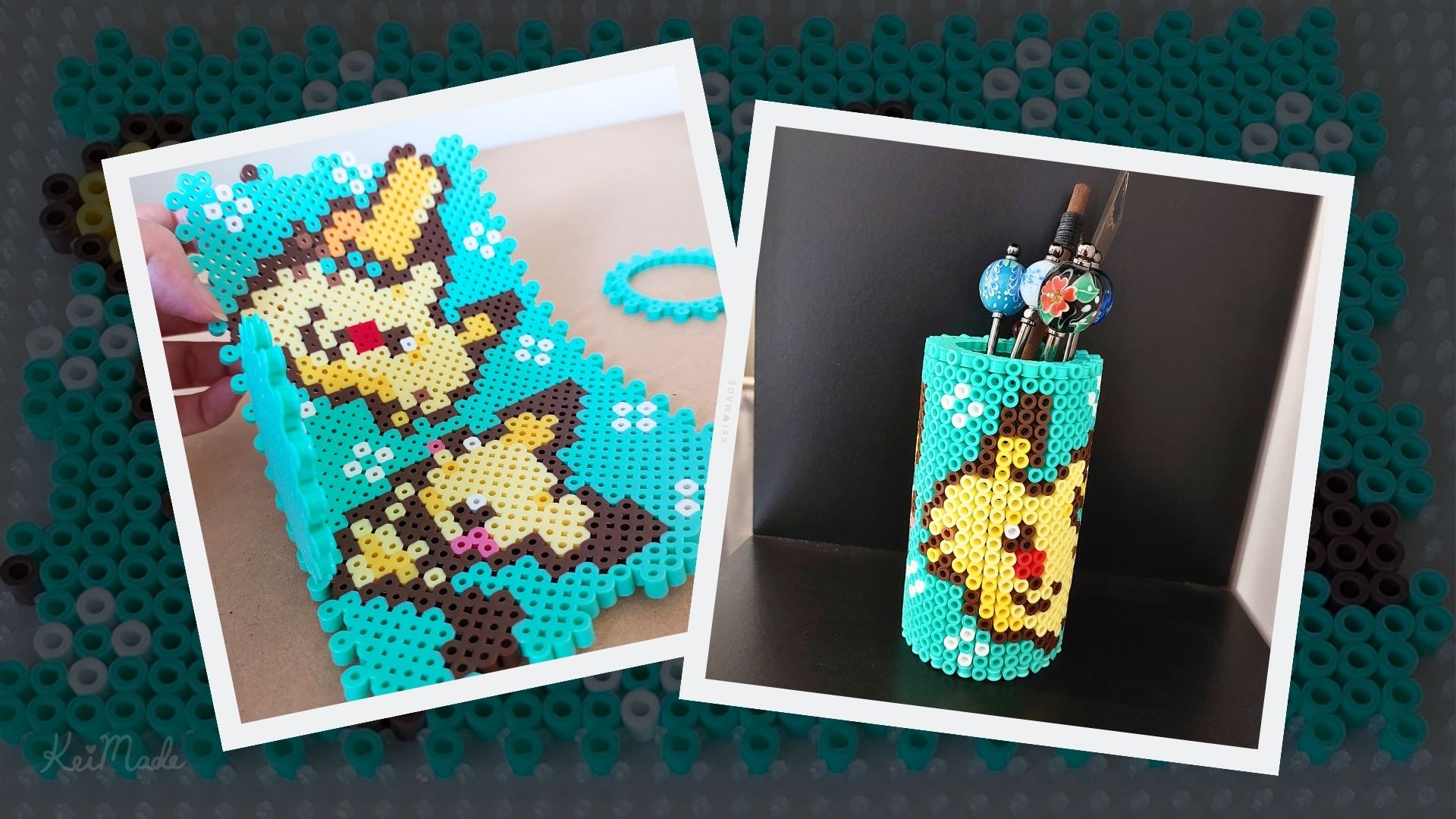 How to make a Cylindrical Cup with Perler Beads facing outwards
