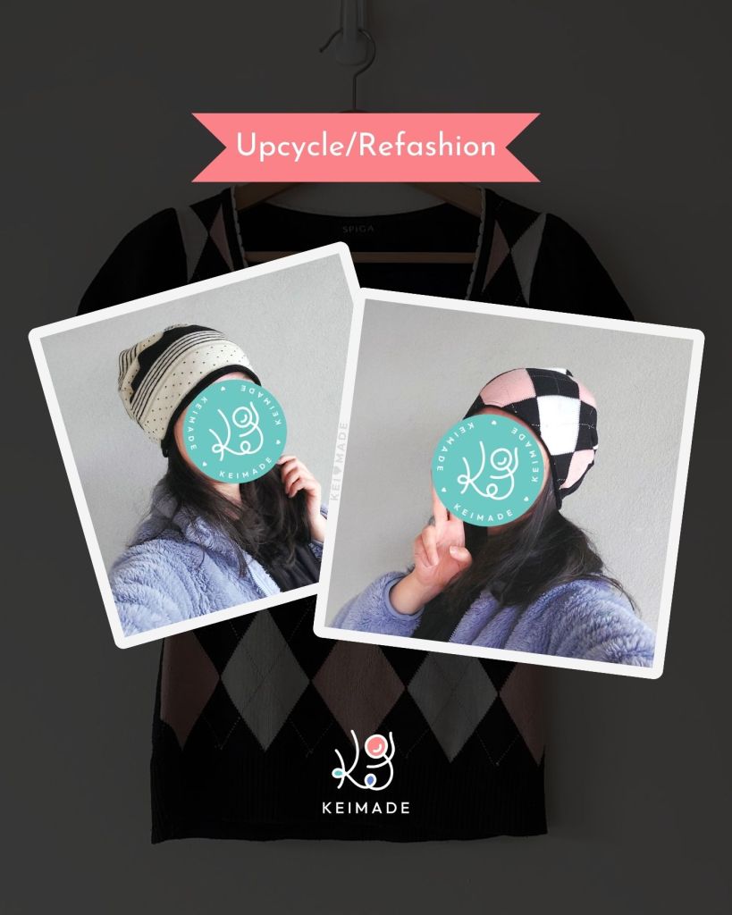 Upcycling Knit Tops into a Reversible Twist Beanie