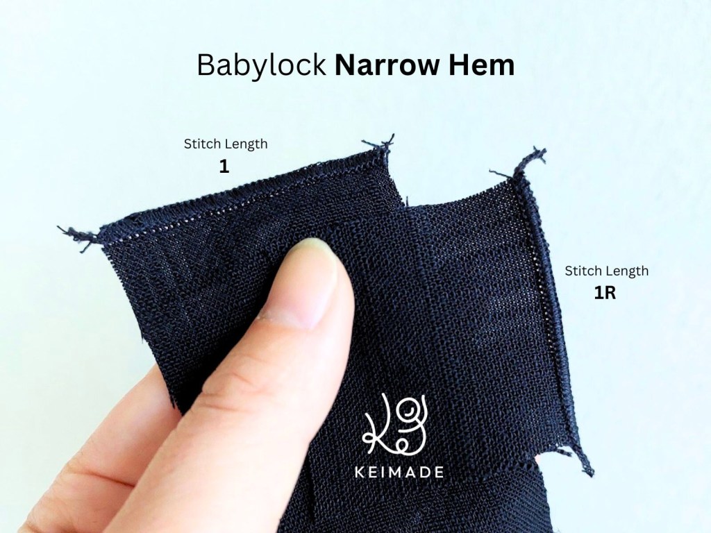 babylock Narrow Hem Stitch Length Comparison
