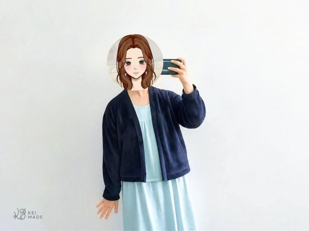 V-neck Cardigan made with Babylock pattern